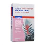 Lamberts Maximum Strength Milk Thistle Tablets Standardised Fruit Extract 300mg 30 Tabs #8010