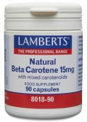 Lamberts Natural Beta Carotene 15mg (90 Capsules) # 8018
