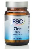 FSC Zinc 15mg with Copper # 30 Tablets